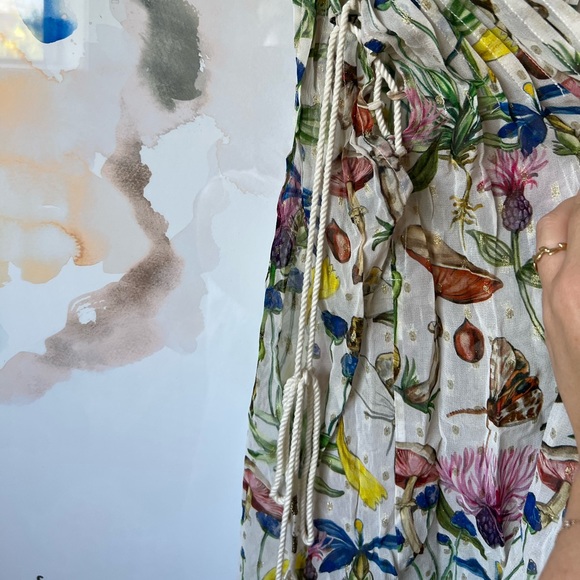 NWT Tryb Spain floaty floral tasseled tank top size S - Picture 7 of 8